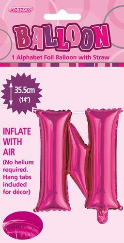 14" Alphabet Foil Balloon - Letter N (5 colours) - Everything Party