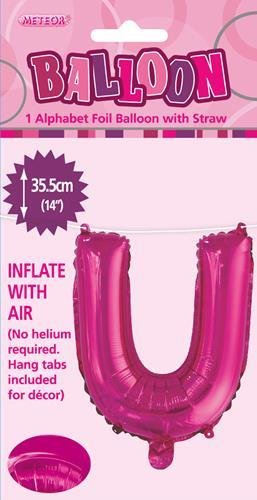 14" Alphabet Foil Balloon - Letter U (5 colours) - Everything Party