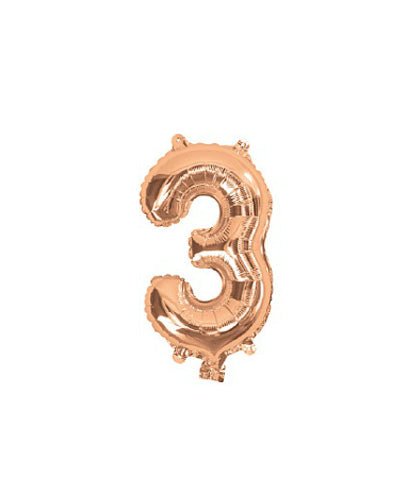 14" Number Foil Balloon - Number 3 (5 colours) - Everything Party