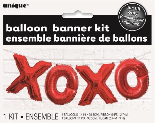 14" "XOXO" Red Foil Letter Balloon Banner Kit - Everything Party