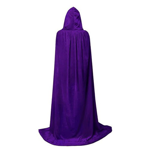 150cm Deluxe Purple Velvet Hooded Cape - Everything Party