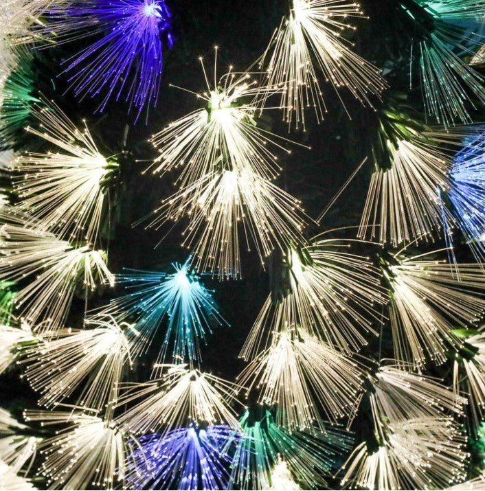 150cm Green Christmas Tree with Ultra Bright Fibre Optic Flashing LED Lights - Everything Party