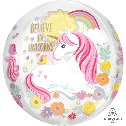 16" Anagram Magical Unicorn Clrea Orbz Balloon - Everything Party
