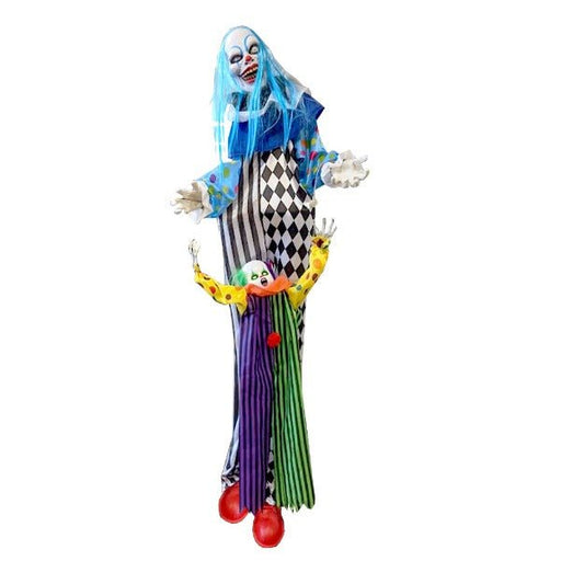 167cm Animated Clown with Puppet Clown Halloween Props - Everything Party