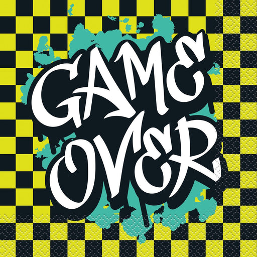 16pk Game Over Game Theme Birthday Luncheon Napkins - Everything Party