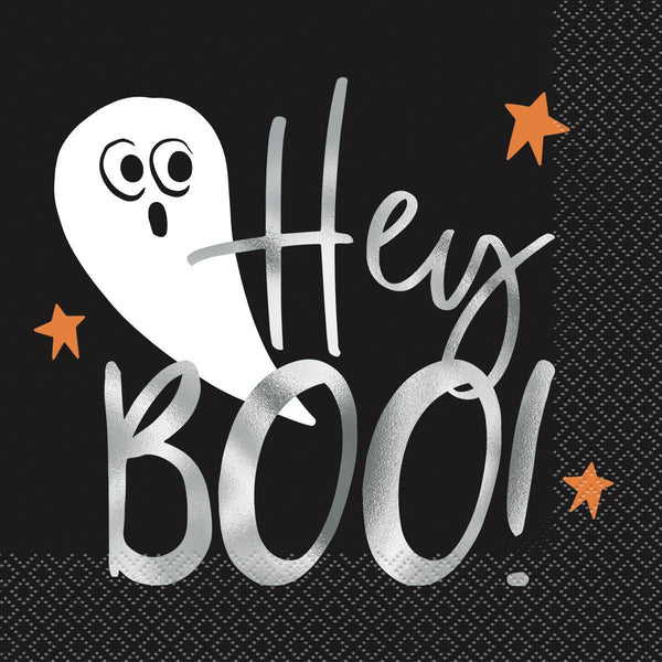 16pk Halloween Hey BOO Ghost Luncheon Napkins - Everything Party