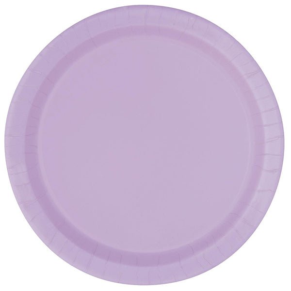 16pk Lavender Paper Plates - 23cm - Everything Party