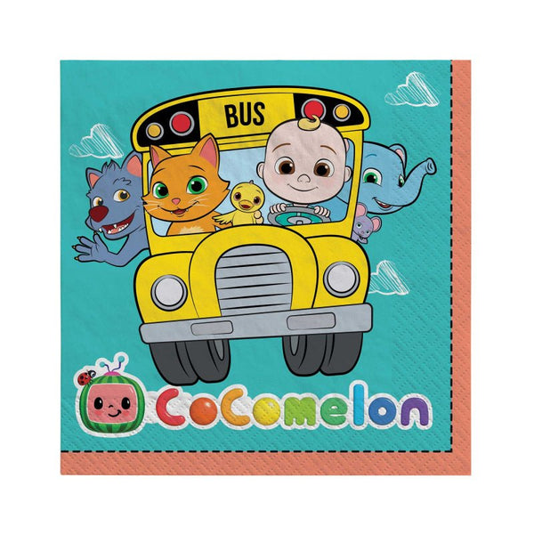 16pk Licensed Cocomelon Party Lunch Napkins - Everything Party