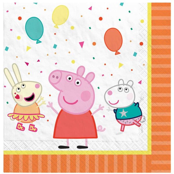 16pk Licensed Peppa Pig Confetti Party Lunch Napkins - Everything Party