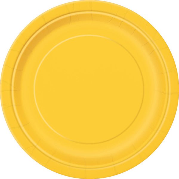 16pk Sunflower Yellow Paper Plates - 23cm - Everything Party