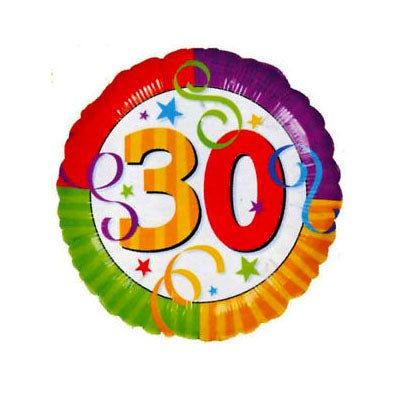 17" Anagram Rainbow 30th Birthday Foil Balloon - Everything Party