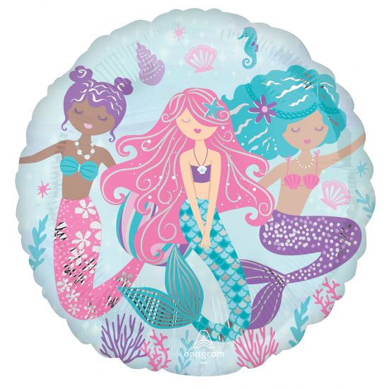 17" Anagram Shimmering Mermaid Foil Balloon - Everything Party