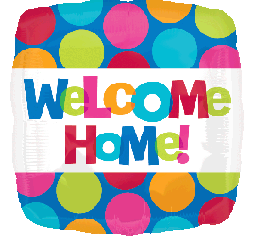 17" Anagram Welcome Home Polka Dots Foil Balloon - Everything Party