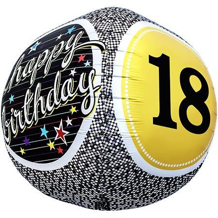 17" Extra Round Happy 18th Birthday Foil Balloon - Everything Party