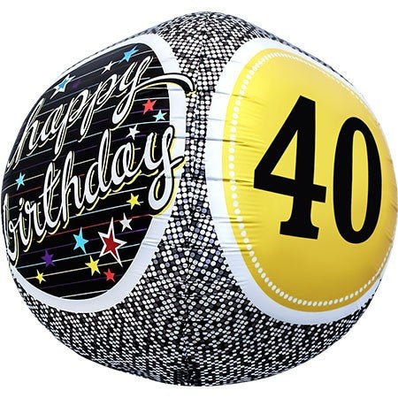 17" Extra Round Happy 40th Birthday Foil Balloon - Everything Party