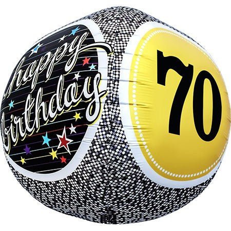 17" Extra Round Happy 70th Birthday Foil Balloon - Everything Party