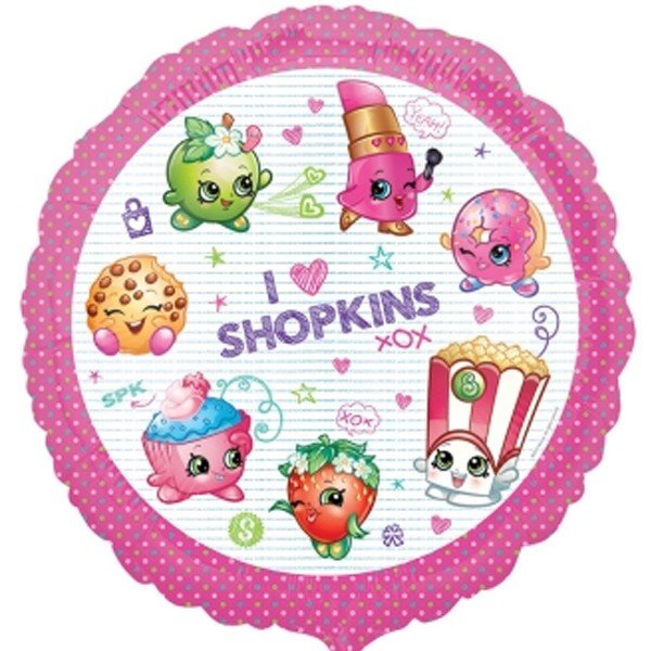 17" I Love Shopkins Foil Balloon - Everything Party