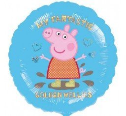 17" Licensed Peppa Pig Golden Wellies Foil Balloon - Everything Party