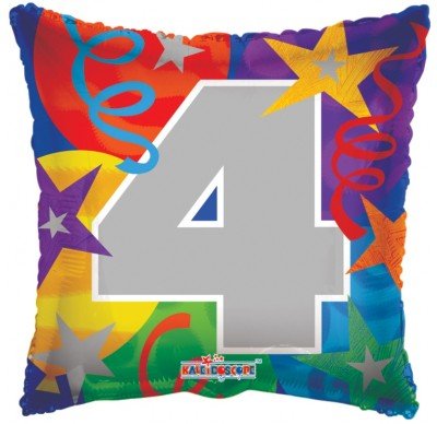 18" 4th Birthday Pillow Shape Foil Balloon - Everything Party