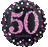 18" Anagram Holographic Pink 50th Birthday Foil Balloon - Everything Party