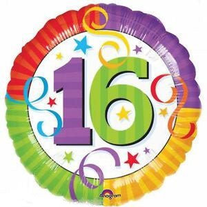 18" Anagram Rainbow 16th Birthday Foil Balloon - Everything Party
