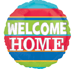 18" Anagram Welcome Home Stripe Foil Balloon - Everything Party