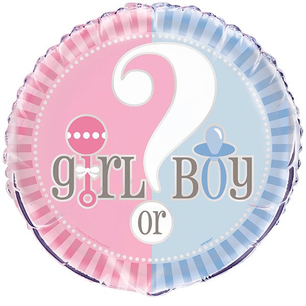 18" Boy or Girl Gender Reveal Foil Balloon - Everything Party