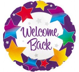 18" CTI Welcome Back Rainbow Stars Foil Balloon - Everything Party