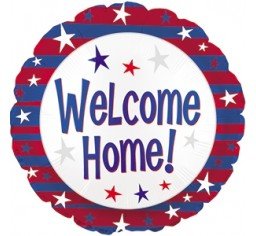 18" CTI Welcome Home Red White and Blue Foil Balloon - Everything Party