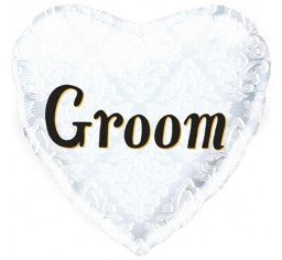 18" Groom Heart Shape Foil Balloon - Everything Party