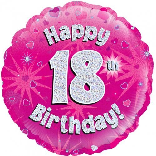 18" Happy 18th Birthday Pink Foil Balloon - Everything Party