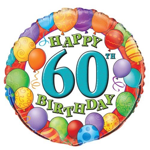 18" Happy 60th Birthday Foil Balloon - Everything Party