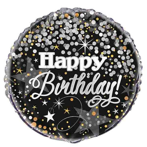 18" Happy Birthday Gold & Silver Dots Foil Balloon - Everything Party