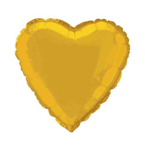18" Heart Shape Foil Balloon - Gold - Everything Party