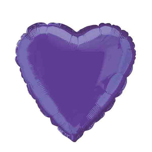 18" Heart Shape Foil Balloon - Purple - Everything Party