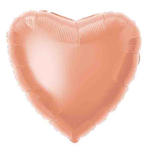 18" Heart Shape Foil Balloon - Rose Gold - Everything Party