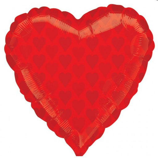 18" Jr.Shape Casino Red Heart Shape Foil Balloon - Everything Party
