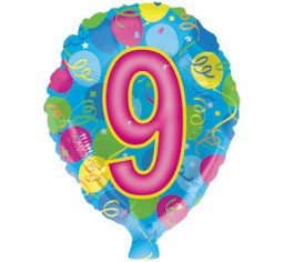 18" No.9 Balloon Shape Foil Balloon - Everything Party