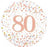18" Oaktree Happy 80th Birthday Holographic Rose Gold Foil Balloon - Everything Party