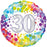 18" Oaktree Rainbow Dots 30th Birthday Foil Balloon - Everything Party