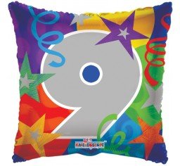 18" Pillow Shape No.9 Foil Balloon - Everything Party
