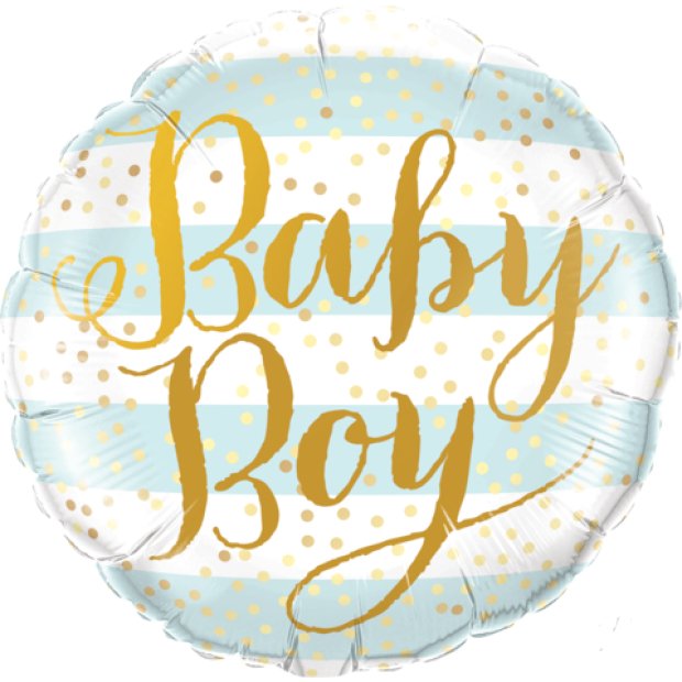 18" Qualatex Baby Boy Foil Balloon - Everything Party