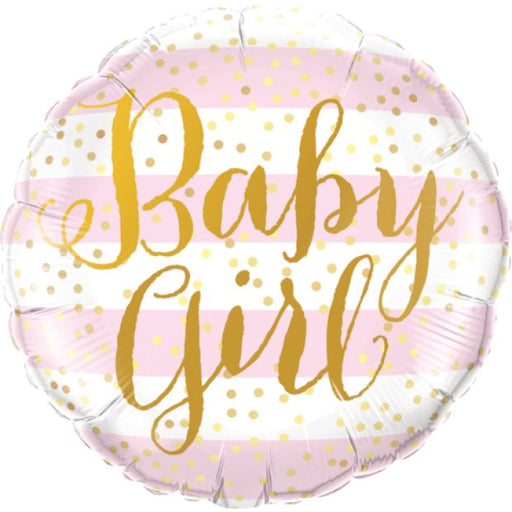 18" Qualatex Baby Girl Foil Balloon - Everything Party
