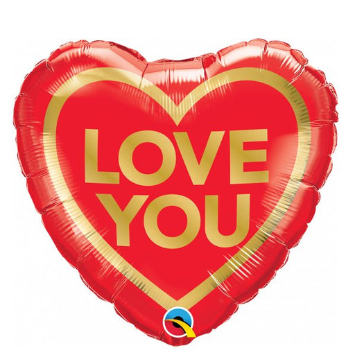 18" Qualatex Foil Heart Shape Love You Balloon - Everything Party
