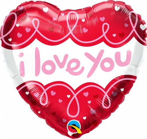 18" Qualatex Foil Heart Shape Love You Balloon - Everything Party