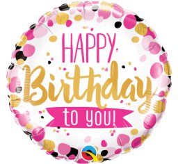 18" Qualatex Happy Birthday to You Foil Balloon - Everything Party