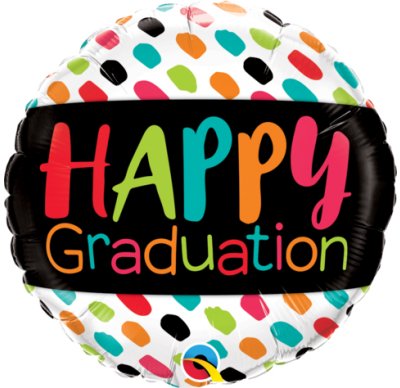 18" Qualatex Happy Graduation Foil Balloon - Everything Party
