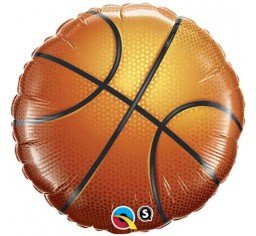 18" Qualatex Printed Basketball Foil Balloon - Everything Party