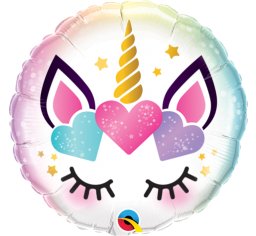 18" Qualatex Unicorn Eyelashes Foil Balloon - Everything Party