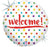 18" Welcome Rainbow Dots Foil Balloon - Everything Party
